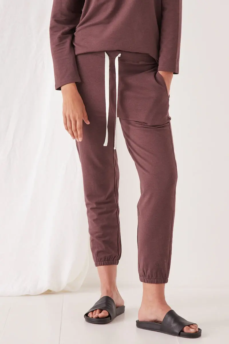 Assembly Label - Kin Fleece Trackpant - Damson 1