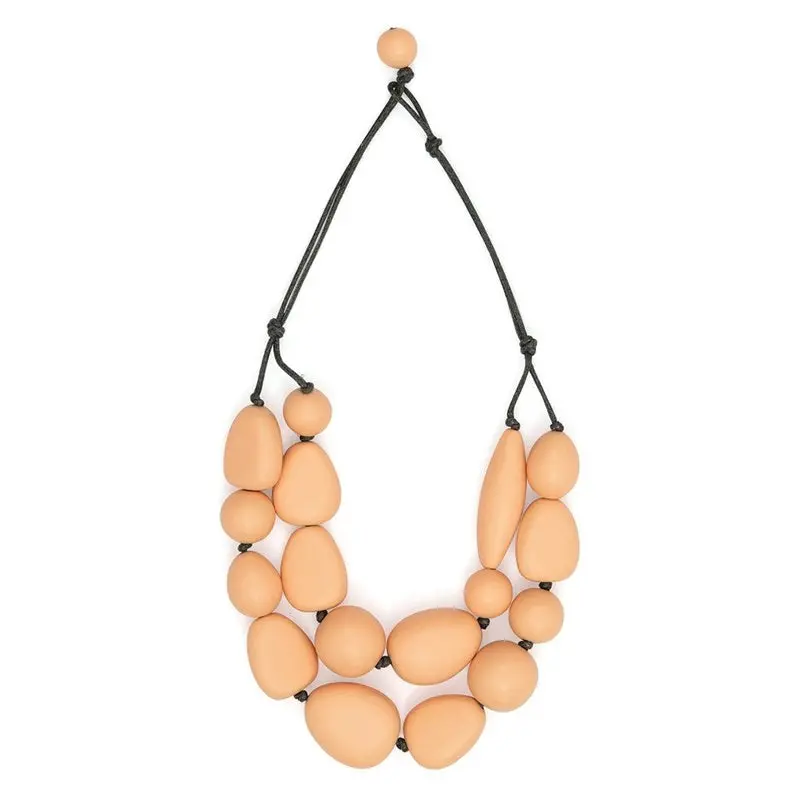 Rare Rabbit - Organic Drops Necklace - Peach 1