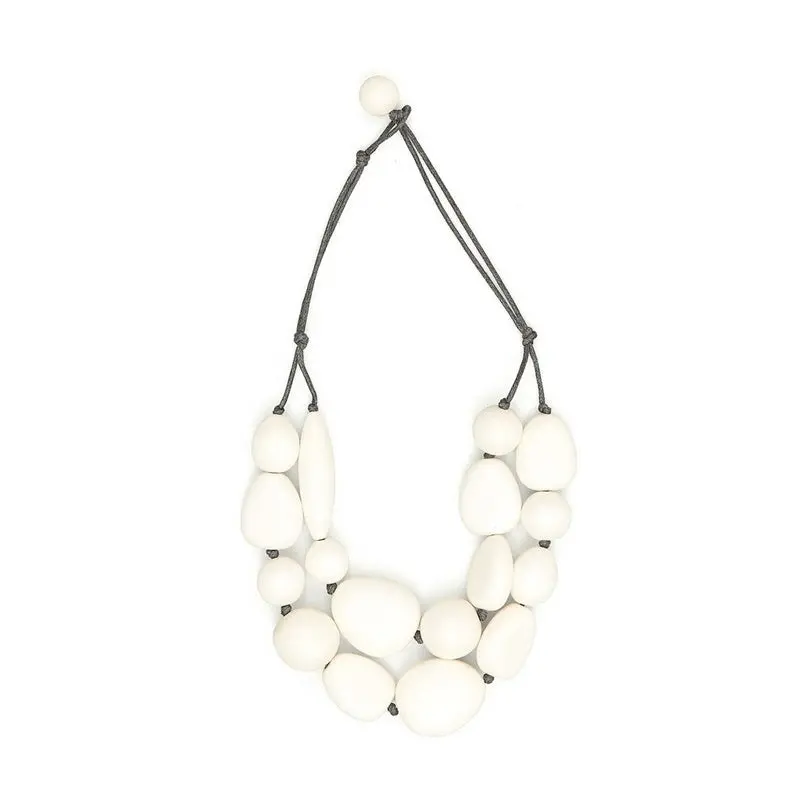 Rare Rabbit - Organic Drops Necklace - White 1