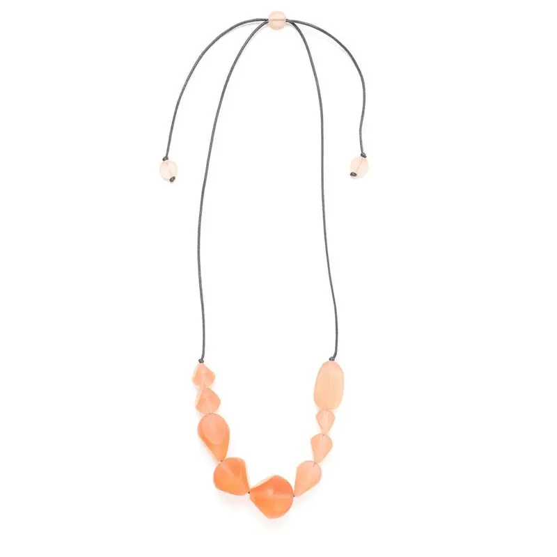 Rare Rabbit - Cascading Pebbles Necklace - Clay 1