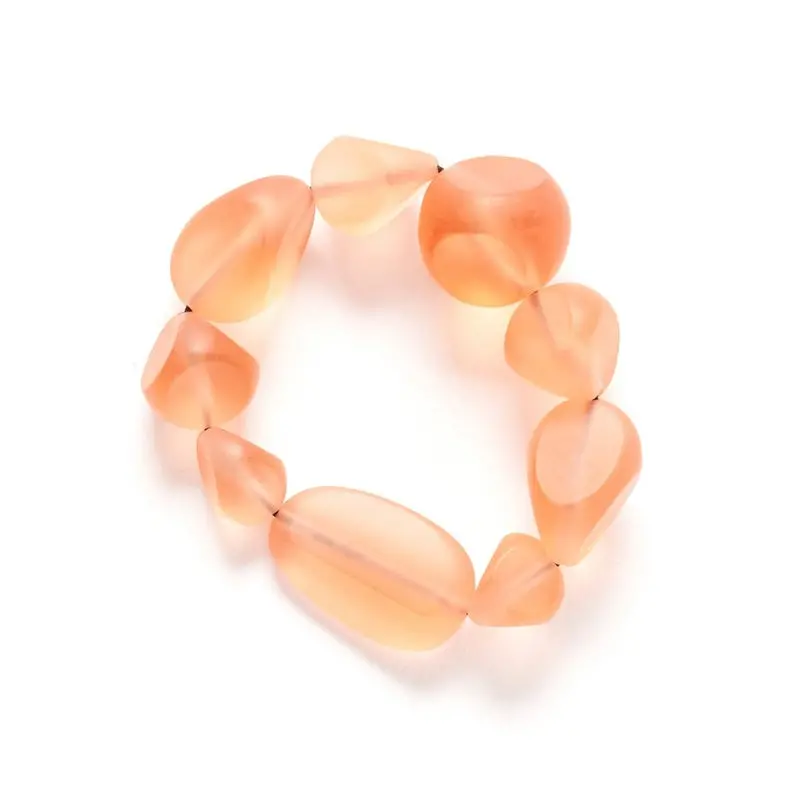 Rare Rabbit - Cascading Pebbles Bracelet - Clay 1