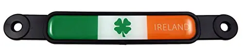 Ireland Irish Flag Emblem Screw On Car License Plate Decal Badge 1