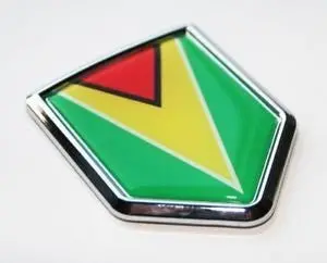 Guyana Flag Decal Car 3D Chrome Emblem Sticker 1
