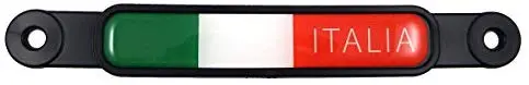 Italia Italy Italian Flag Emblem Screw On Car License Plate Decal Badge 1