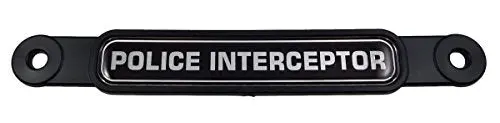 Police Interceptor Emblem Screw On Car License Plate Decal Badge 1