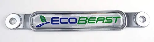 Eco Beast Ecobeast Flag Chrome Emblem Screw On Car License Plate Decal Badge 1