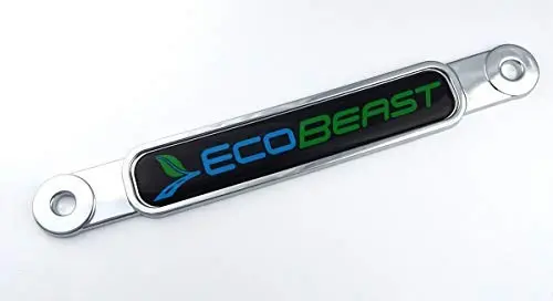 Ecobeast Black Chrome Emblem Screw On Car License Plate Decal Badge 1