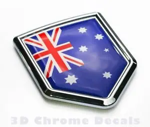 Australia Flag Car Chrome Emblem 3D Decal Sticker Badge 1