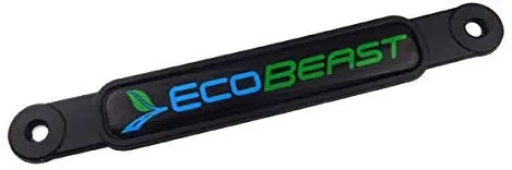 Ecobeast Black Flag Screw On License Plate Emblem Car Decal Badge 1
