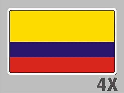 4 Colombia Stickers Flag Decal Bumper Car Bike Emblem Vinyl Fl015 1