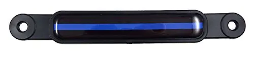 Thin Blue Line Police Flag Emblem Screw On Car License Plate Decal Badge 1