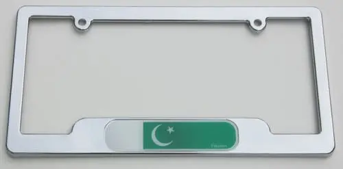 Pakistan Chrome Plated Abs License Plate Frame Holder Cover With Free Caps 1