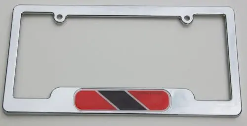 Trinidad And Tobago Chrome License Plate Frame Emblem Free Caps And Washer 1