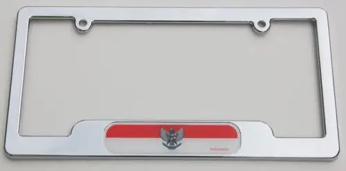 Indonesia Chrome Plated Abs License Plate Frame Holder Cover With Free Caps 1