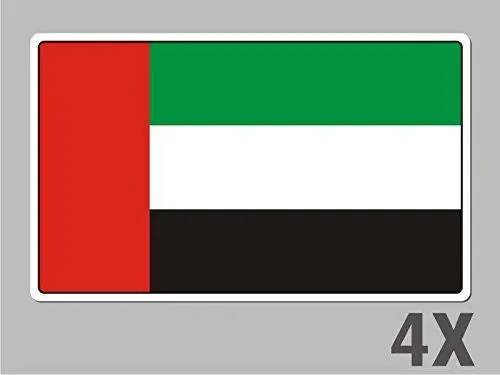 4 Uae United Arab Emirats Stickers Flag Decal Bumper Car Bike Emblem Vinyl Fl065 1