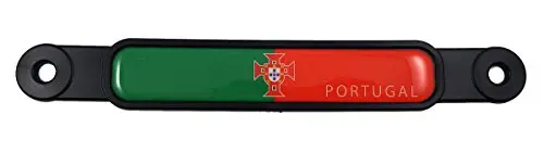 Portugal Portuguese Flag Emblem Screw On Car License Plate Decal Badge 1