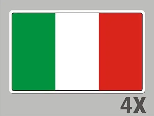 4 Italy Italia Stickers Flag Decal Bumper Car Bike Laptop .. Emblem Vinyl Fl031 1