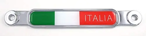 Italia Italy Chrome Emblem Screw On Car License Plate Decal Badge 1