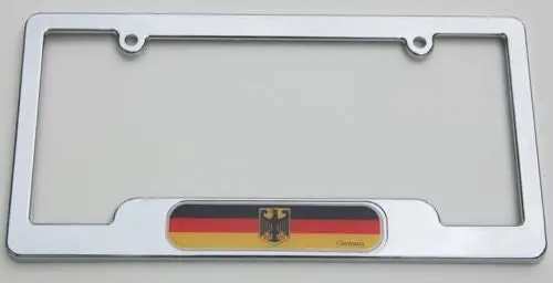 Car Chrome Decals Lpfc077 German Chrome License Plate Frame Deutschland Plate Holder 1