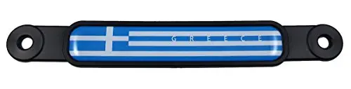 Greece Greek Flag Screw On License Plate Emblem Car Decal Badge 1