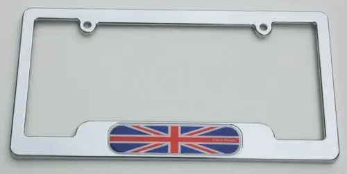 Great Britain Chrome Plated Abs License Plate Frame Holder Cover With Free Caps 1