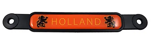Holland Dutch Netherlands Flag Emblem Screw On Car License Plate Decal Badge 1