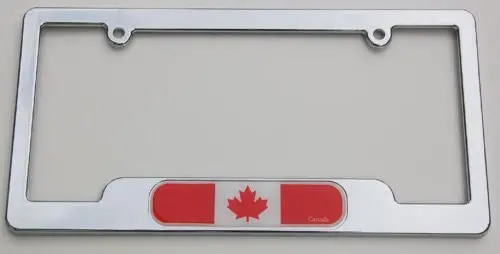 Car Chrome Decals Lpfc037 Canada Chrome License Plate Frame Canadian 3D Decal 1