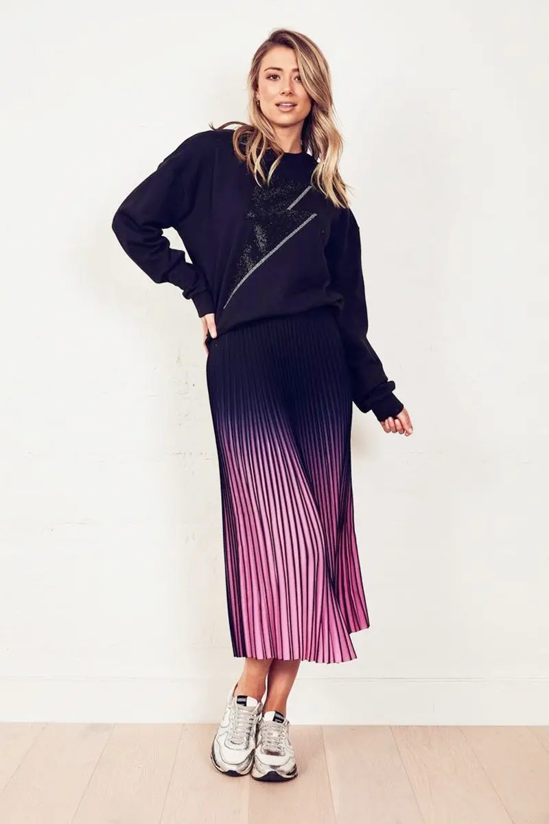 The Others - The Sunray Skirt - Navy To Pink Ombre 1