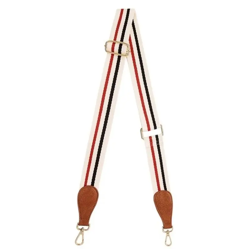 Elms + King - Accent Strap - Red Tri Colour W/Tan Pebble Tab 1