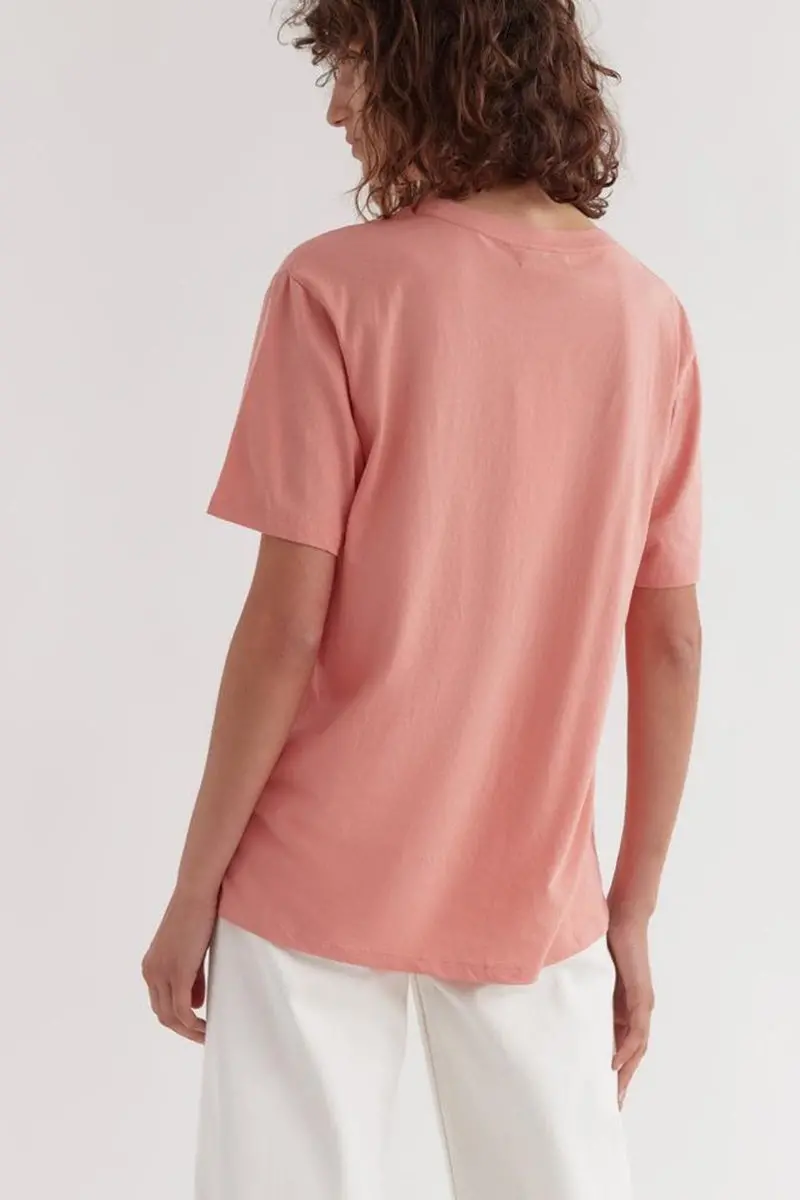 Assembly Label - Logo Cotton Crew Tee - Washed Red 4