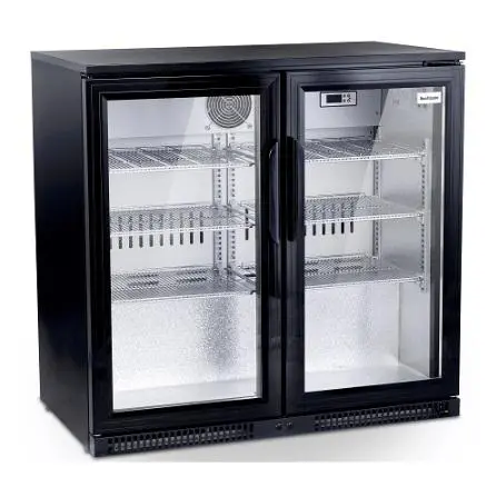 Snomaster 220L Black Two Door Alfresco Beverage Cooler 1
