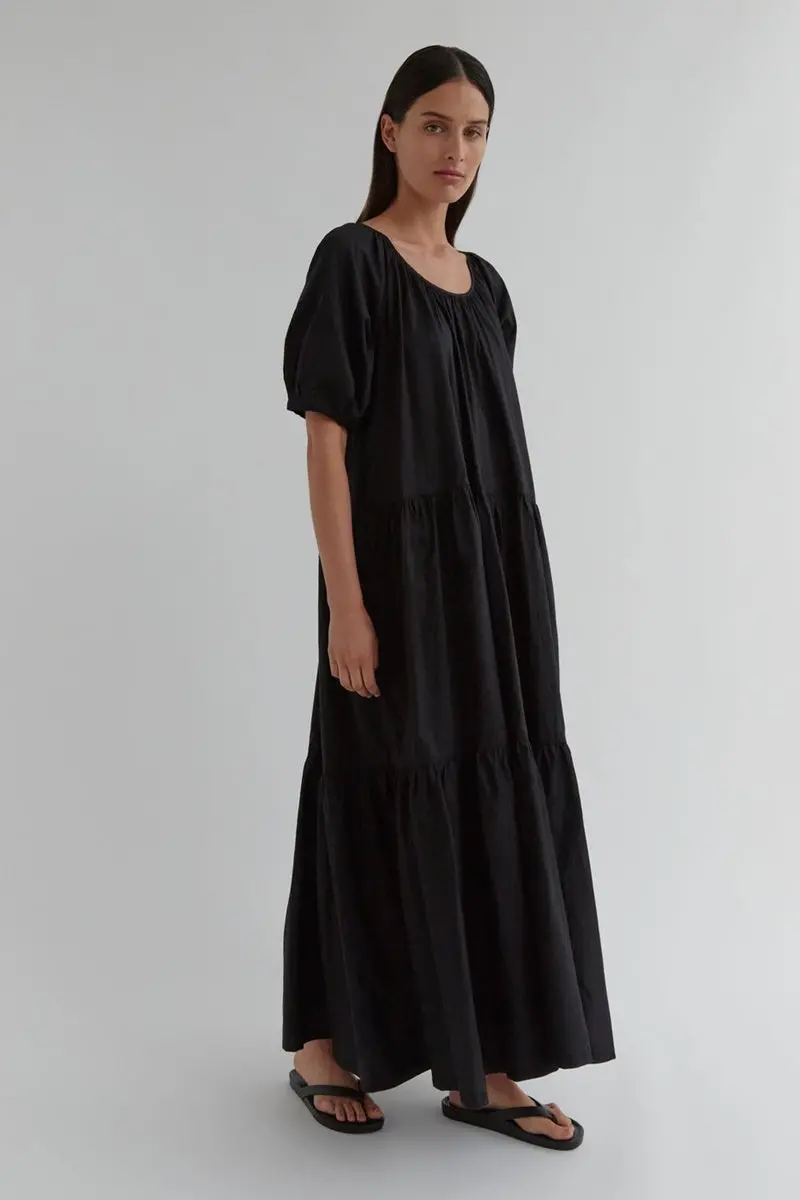 Assembly Label - Millie Tiered Dress - Black 1