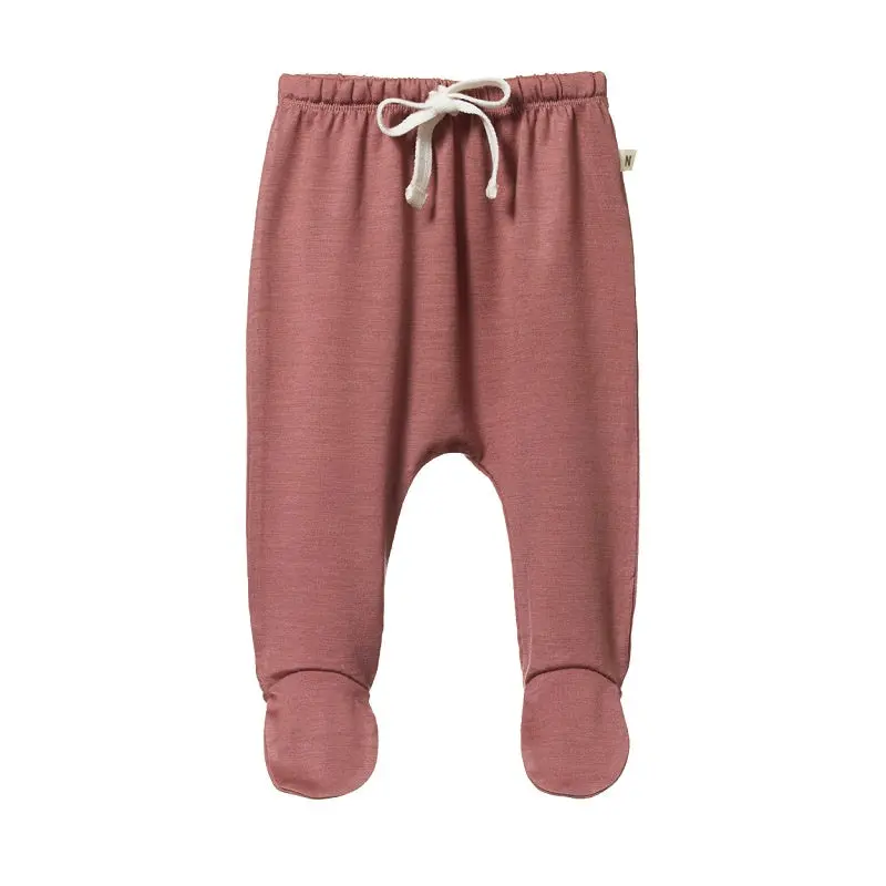 Nature Baby - Merino Footed Rompers - Woodland Rose 1
