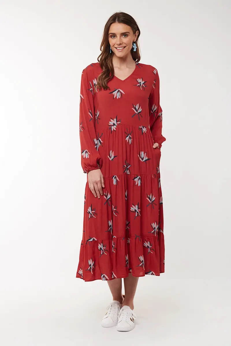 Elm - Native Flora Dress - Rust 1