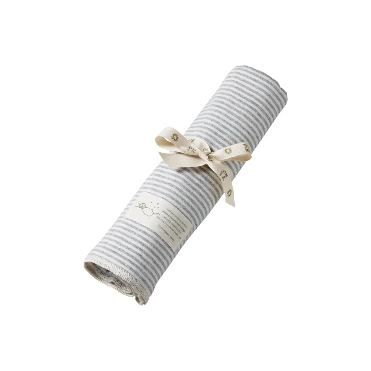 Nature Baby - Cotton Wrap - Grey Marle Stripe 1