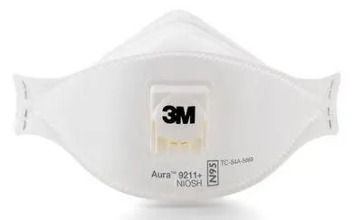 3M™ Aura™ Particulate Respirator 9211+/37193(Aa), N95 120 Ea/Case 1