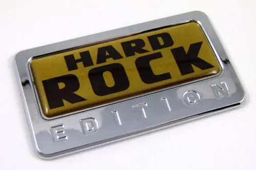 Hard Rock Gold Edition Chrome Emblem With Domed Decal Car Bike Motorcycle Badge 1