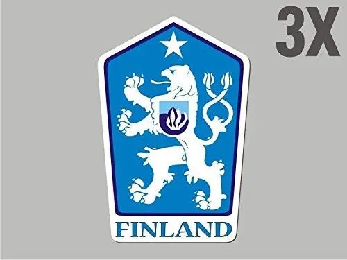 3 Finland Shaped Stickers Flag Crest Decal Bumper Car Bike Emblem Vinyl Cn012 1