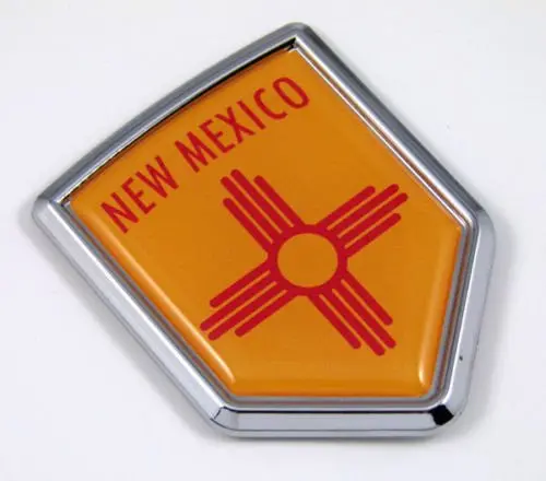 New Mexico Nm Usa State Flag Car Chrome Emblem Decal Sticker Bike Laptop Boat 3Dd Sticker Badge 1