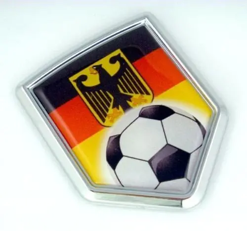 Soccer German Decal Germany Flag Car Chrome Emblem Sticker Deutschland 1