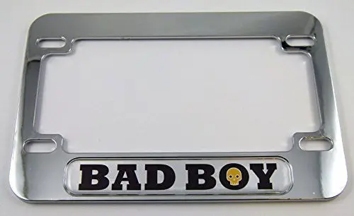 Bad Boy Motorcycle Bike Abs Chrome Plated License Plate Frame 1