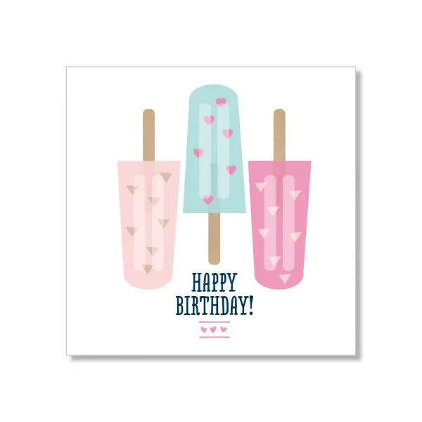 Just Smitten Mini Gift Card - Popsicle Birthday 1