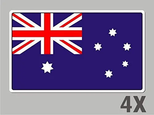 4 Australia Stickers Flag Decal Bumper Car Bike Emblem Vinyl Fl004 1