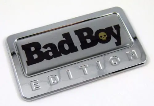 Car Chrome Decals Cbedi-Badboy Bad Boy Custom Edition Chrome Emblem With Domed Decal C/W Adhesive Car Auto 1