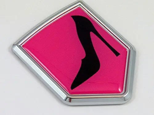 Lady Driver Woman Shoe Decal Car Chrome Emblem Sticker Badge Sign Crest Auto 1