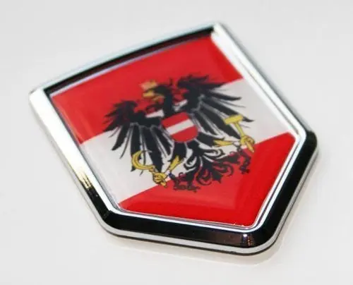 Car Chrome Decals Cbshd013 Austria, Austrian Flag Decal Car Chrome Emblem Sticker 1