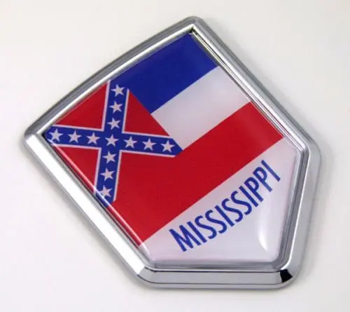 Mississippi Ms Usa State Flag Car Chrome Emblem Decal Sticker Bike Laptop Boat 3Dd Sticker Badge 1