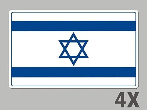 4 Israel Stickers Flag Decal Bumper Car Bike Laptop .. Emblem Vinyl Fl029 1