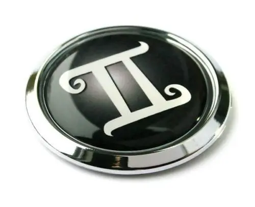 Gemini Zodiac Symbol Chrome Emblem Car Bike Decal Badge 3D Sticker 1