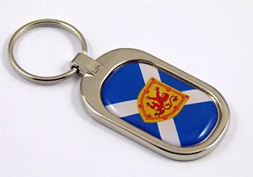 Scotland Flag Key Chain Metal Chrome Plated Keychain Key Fob Keyfob Scottish 1